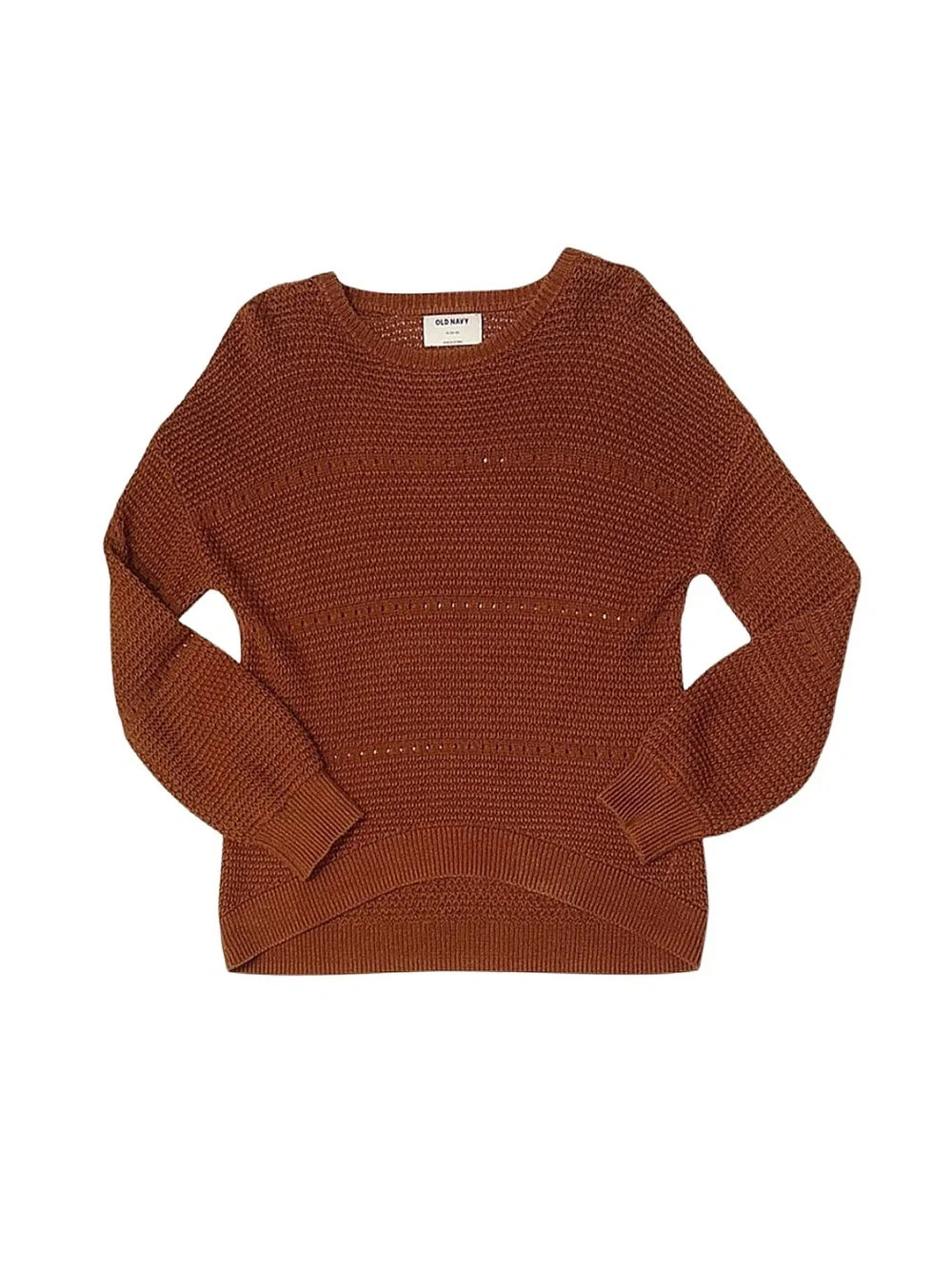 OLD NAVY Girl's Burnt Orange Long Sleeve Sweater Size XL 14/16